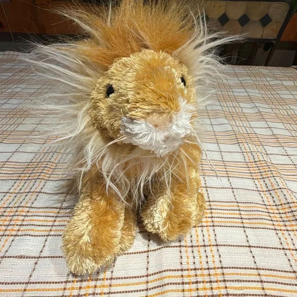 FAO Schwarz Floppy Baby Lion Plush Lovey 10”